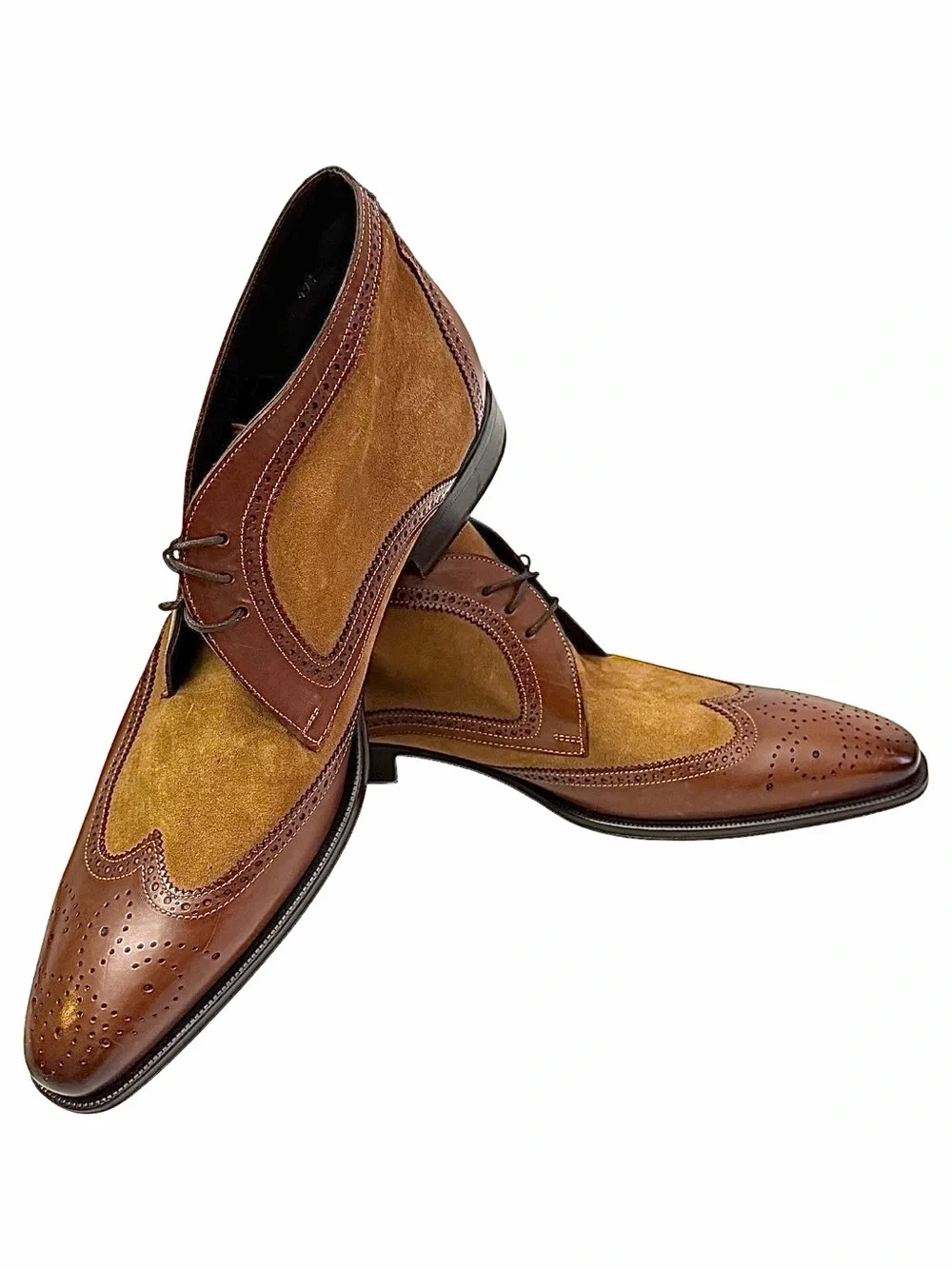 Mezlan Lorens “Joel” Brogue Chukka Boots Men’s Size 11.5 Made in Spain